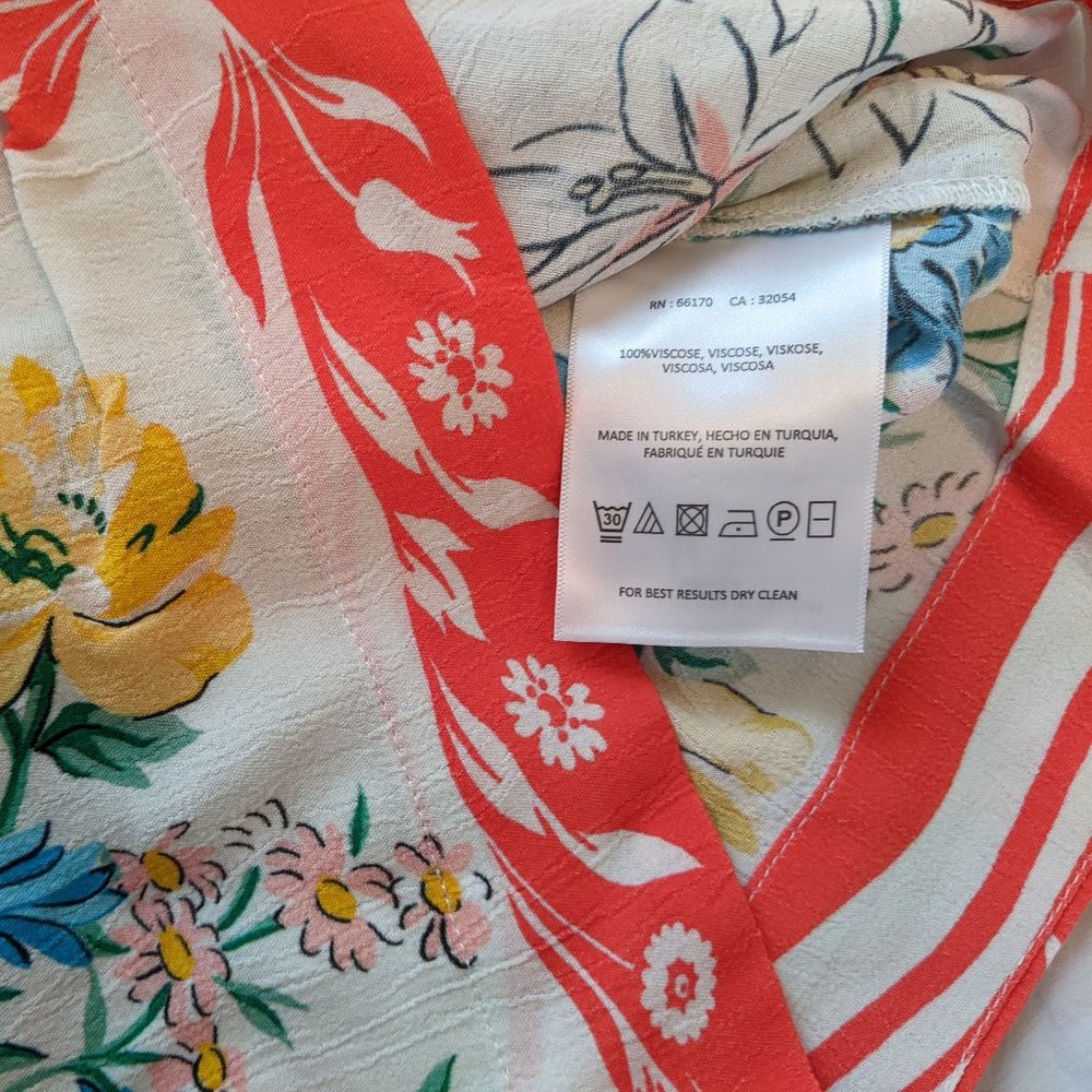 NWT Maeve Romina Scarf-Printed Top - Picture 9 of 13